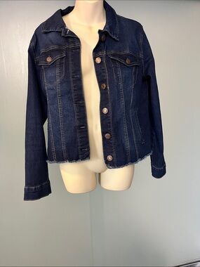 Angels Dark Blue Denim Jean Jacket